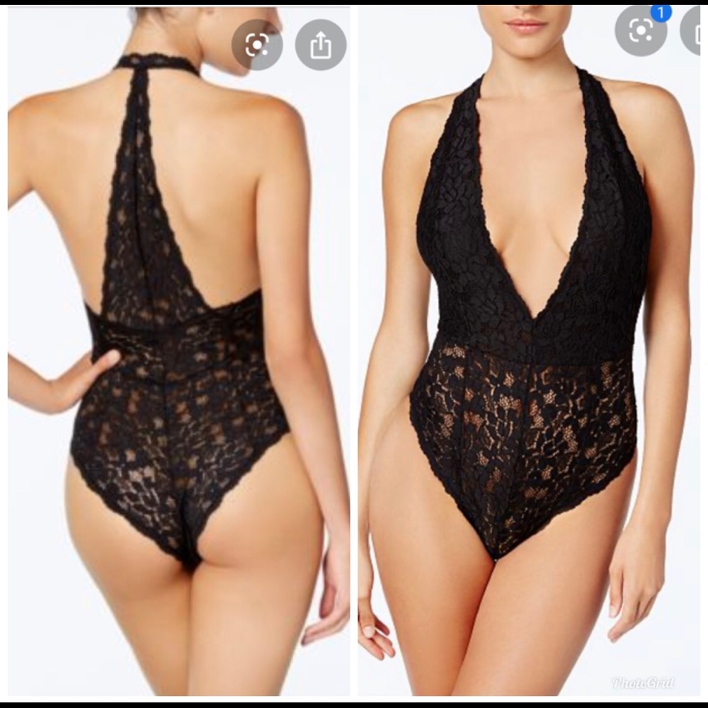 Free People BRAND NEW, GRAY lace body suit